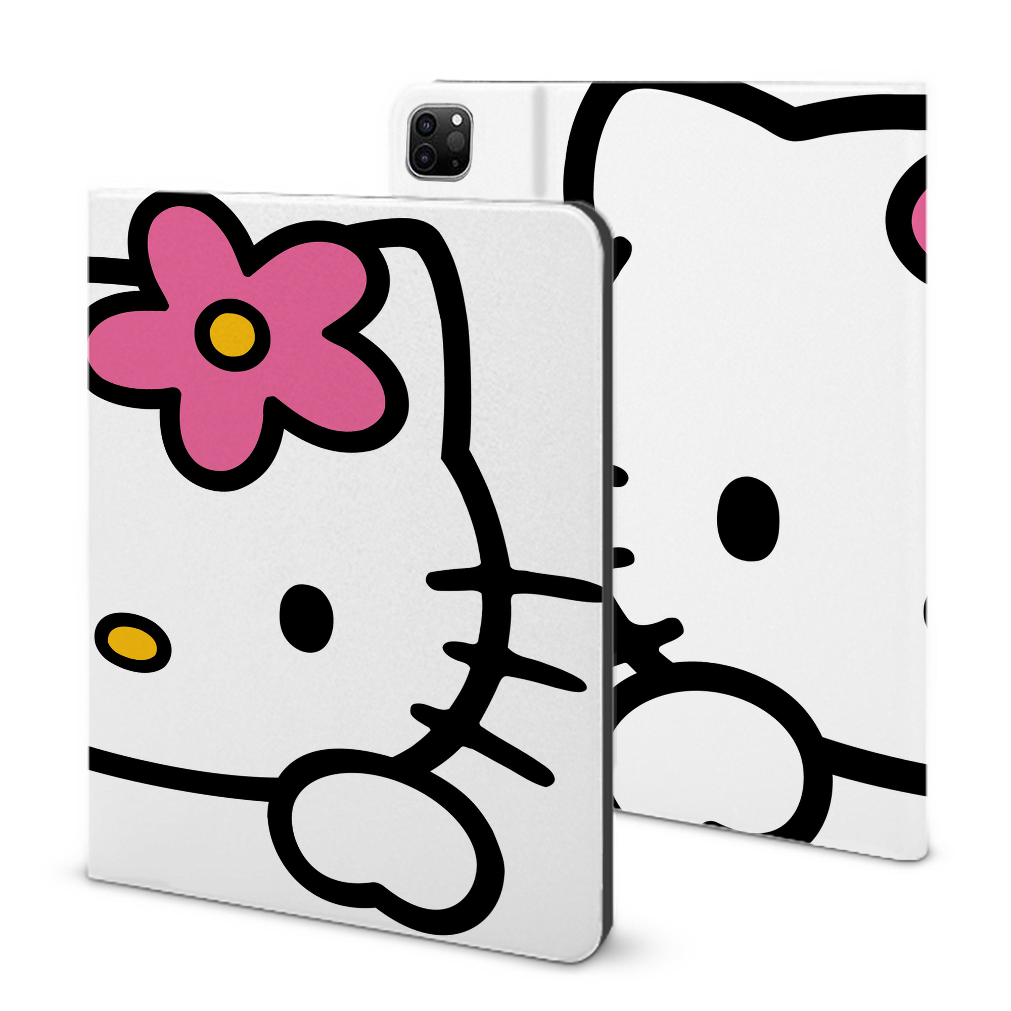（画像用） Hello Kitty ハローキティ IPad ケース ブック型 PUレザー TPU 耐衝撃 軽量 薄型 ペン収納なし 全面保護 IPad 各モデル対応